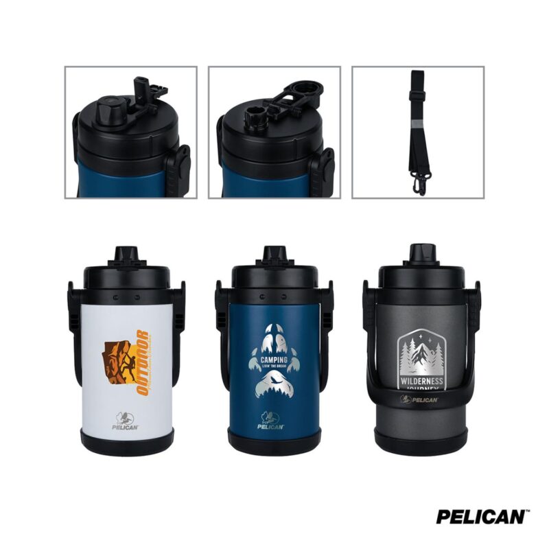Pelican Dayventure 68 oz. / Half Gallon Recycled Double Wall Stainless Steel Travel Jug